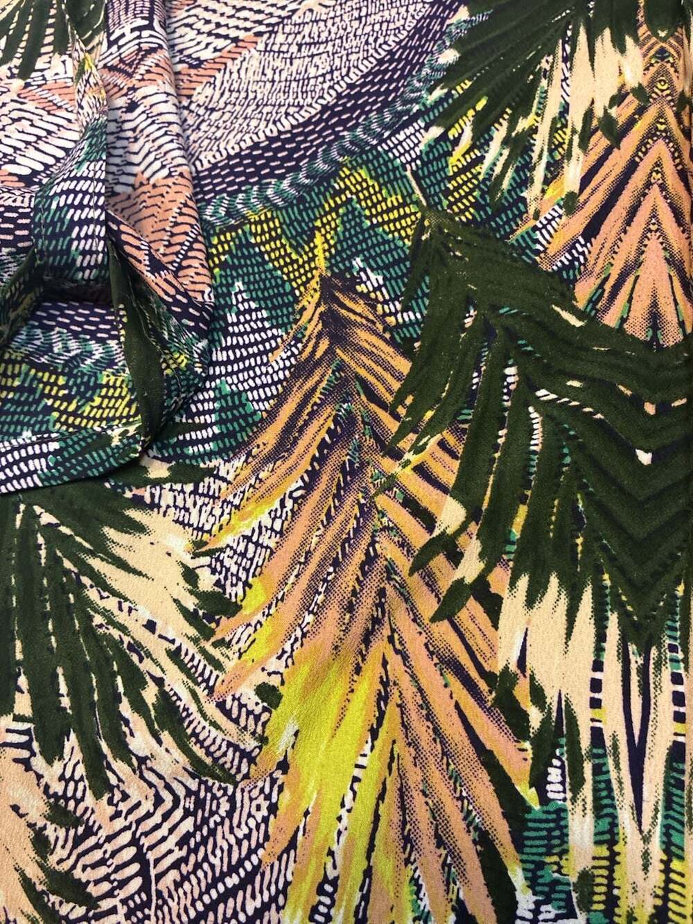 W118 by Walter Baker Tropical Palm Print V-Neck Dress Size 4 - Picture 7 of 16